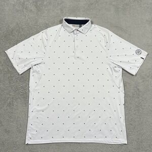 KJUS Sotto Polo Shirt Mens 54 XL Golf Comfort Fit UPF 50+ All Over Print